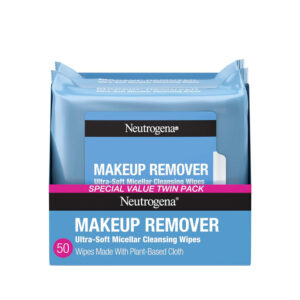 Neutrogena Makeup Remover Cleansing Towelettes – Alcohol-Free Micellar Cloths for Waterproof Makeup Removal