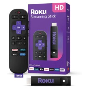 Roku Streaming Stick HD — HD Streaming Device for TV with Roku Voice Remote, Free & Live TV
