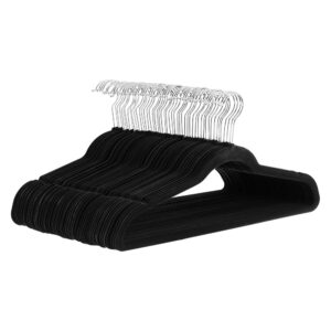 Amazon Basics Slim, Velvet, Non‑Slip Suit Clothes Hangers, Pack of 50